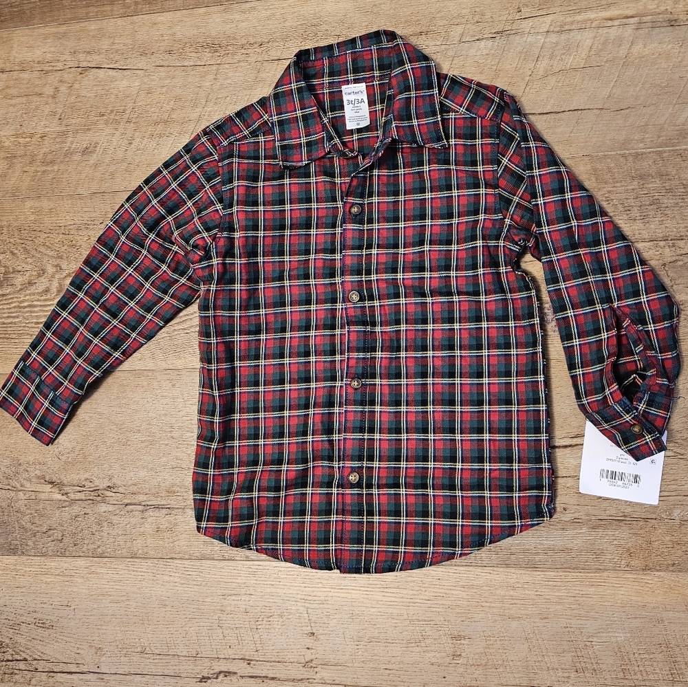 Boys Carter's plaid shirt size 3T
